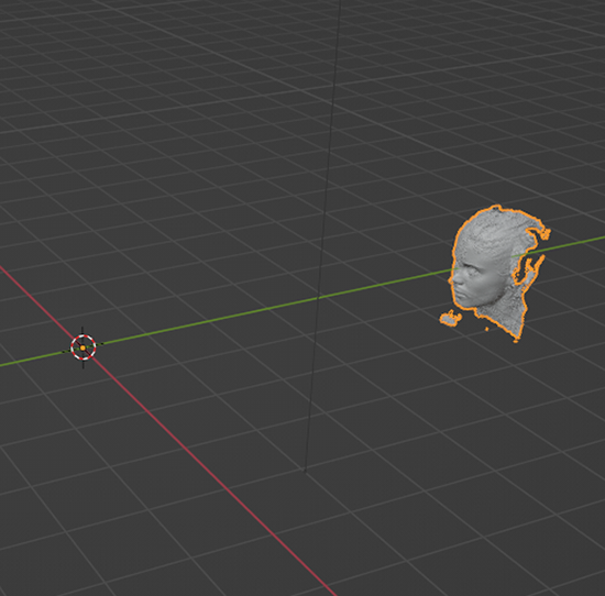 Imported Head into Blender