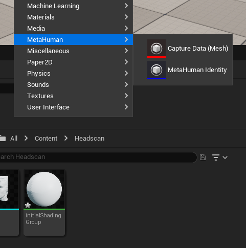 Metahuman now available in right-click menu