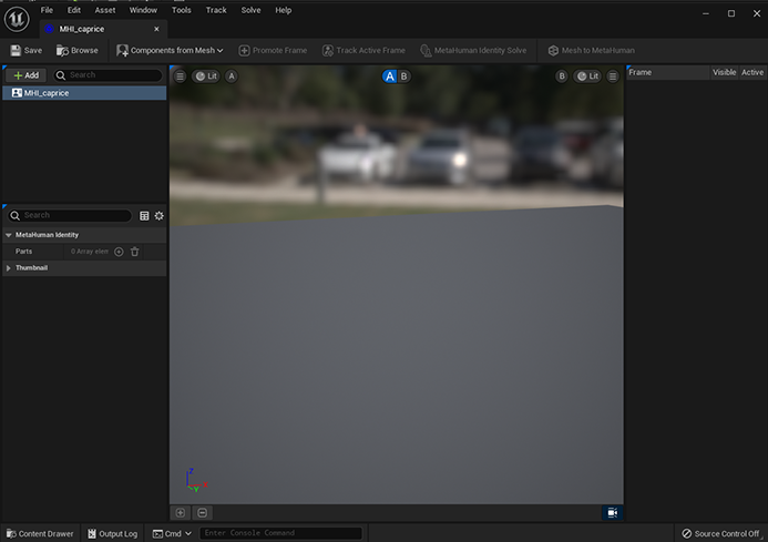 Metahuman Identity blueprint in content browser